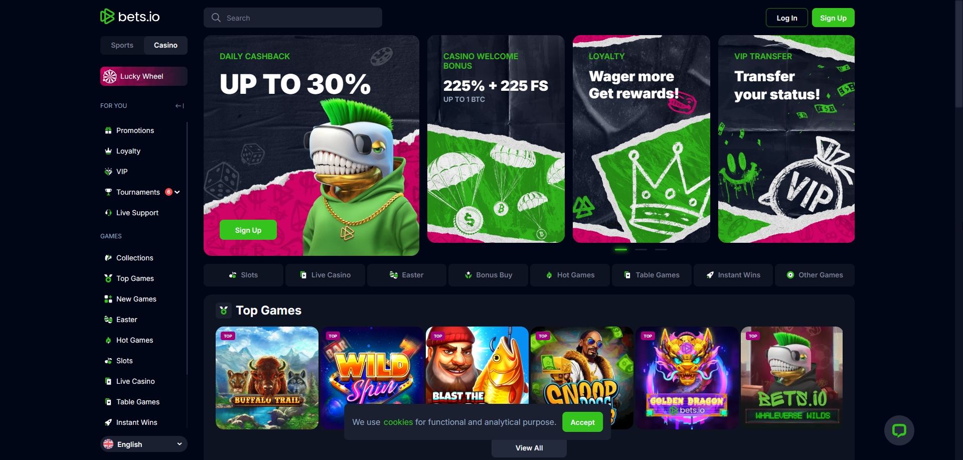 Bets.io — homepage