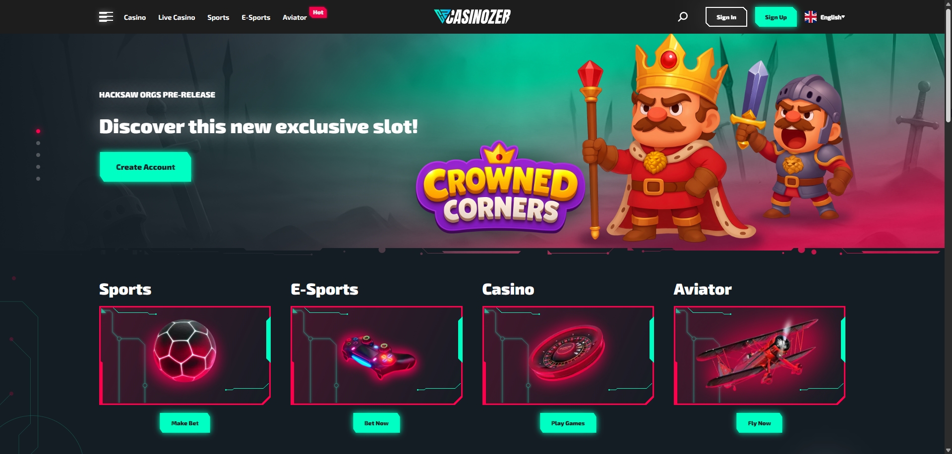 Casinozer — homepage